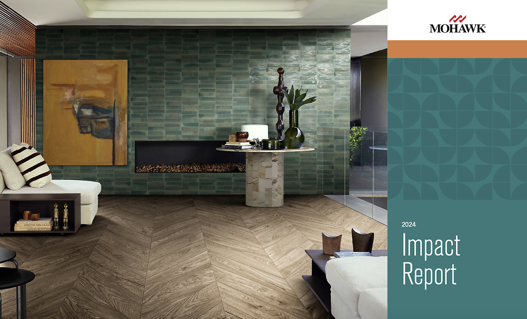 Vloerenconcern Mohawk heeft het Impact Report 2024 gepubliceerd. mohawk impact