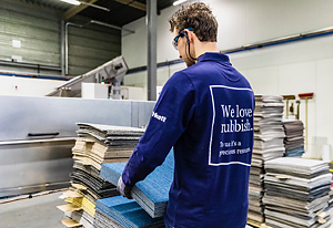 Recycling centrum van Tarkett. Recycling centrum van Tarkett