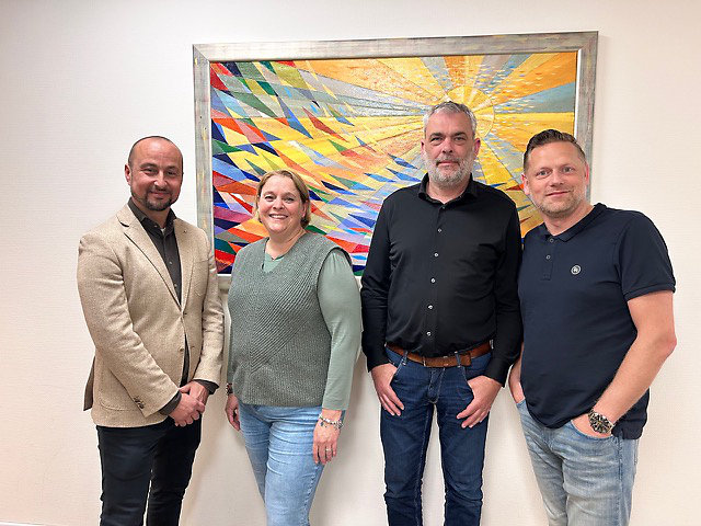 Het managementteam van Heditex met van links: René van Dekken, Jenny van Haaften-Boeve, Jasper Ringelberg en Rick Klootwijk. (Foto: Heditex) Het managementteam van Heditex