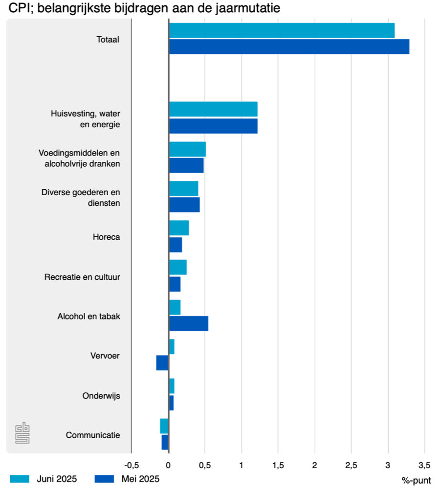 cpi belangrijkste bijdrage juni2025